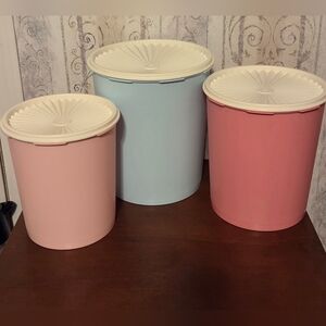 Tupperware Vintage Servalier Canister Set/3 NWT